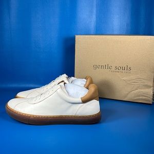 Gentle Souls Cream and Brown Sneakers